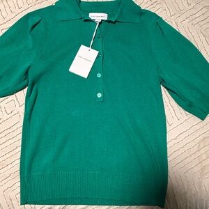Chic Green Polo Blouse